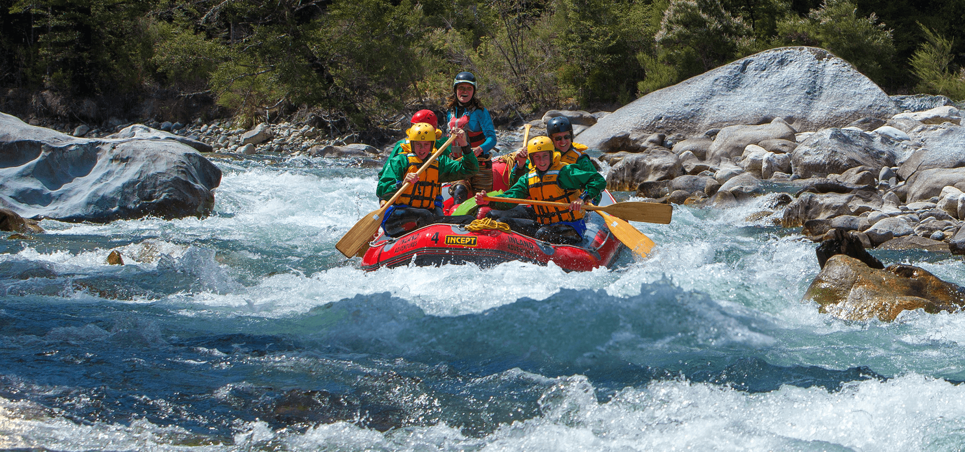 Whitewater rafting in New Zealand